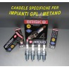 Candele Brisk LR15YS nr. 4 Candele GPL METANO VOLVO 240 2300 2.3 cc BRISK 