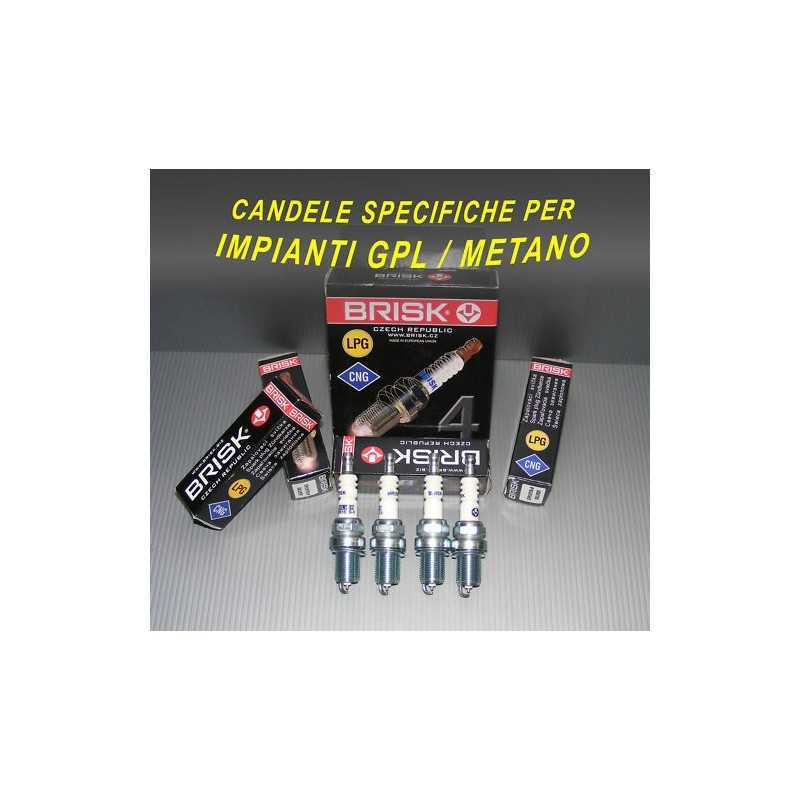 Candele Brisk LR15YS nr. 4 Candele GPL METANO DAEWOO LANOS 1400 1.4 kw 55 BRISK 