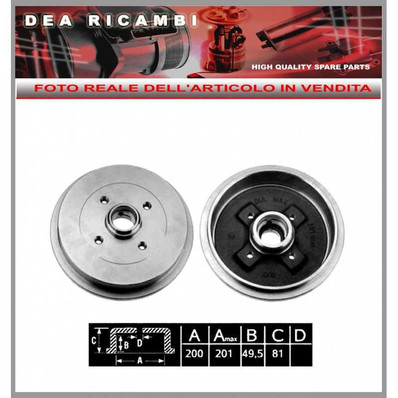 Dischi, Tamburi, Pastiglie freno 2X Tamburi Freno AUDI 80 1,6 GLE KW 81 CV 110 Dal 08/1978 al 07/1982 (734 IMAP) 