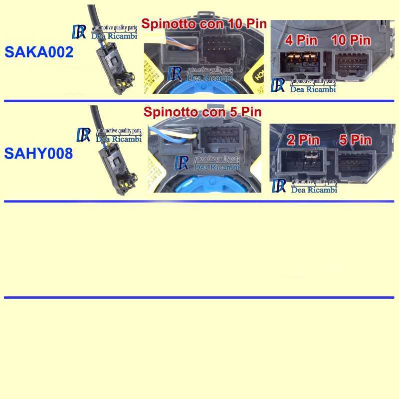 Molle Spirali Airbag Molla Spirale Anello Contatto Airbag per HYUNDAI i10 (PA) 2007-2017 Cod. SAKA002 