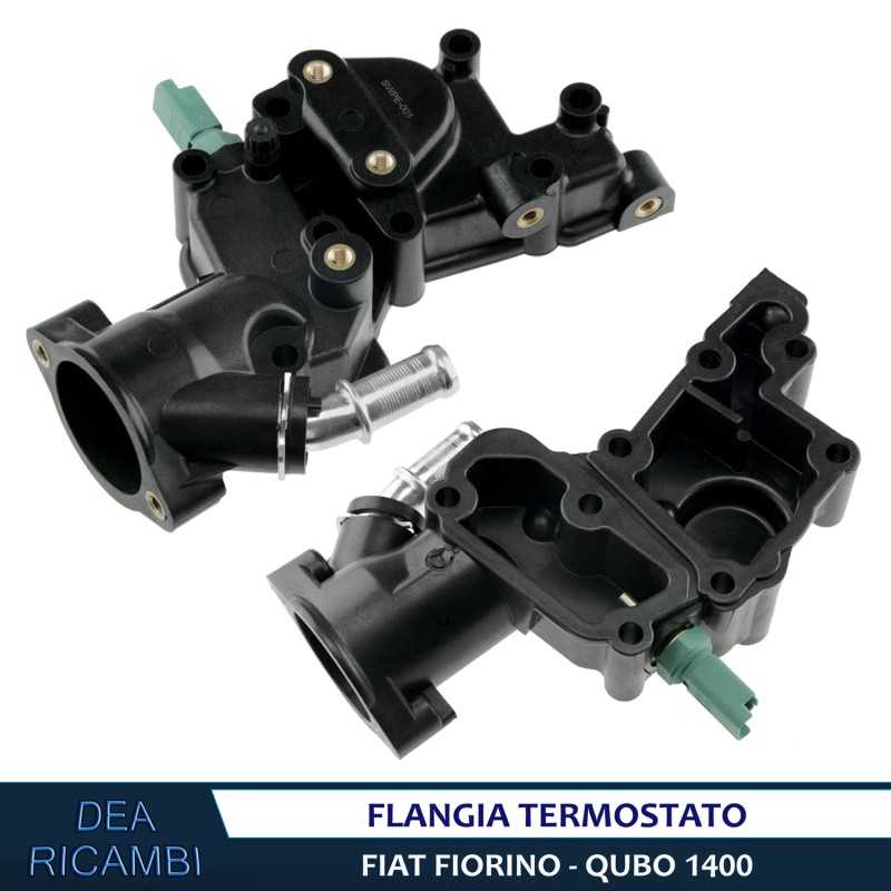 Termostati Flangia Termostato Refrigerante per FIAT FIORINO - QUBO 1.4 KW 54 2007- TEPE001 