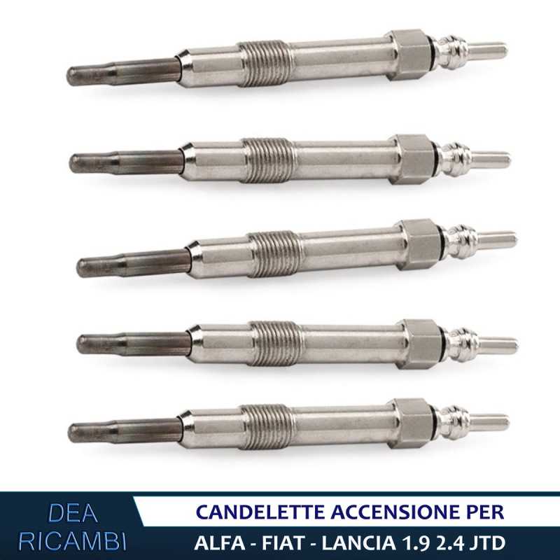 5x Candelette Accensione FIAT MAREA (185) 2.4 JTD 130 CD103