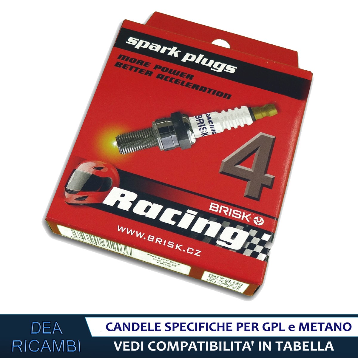 Candele Accensione Argento Per GPL E Metano - Set Di 4 Pezzi LR15YS