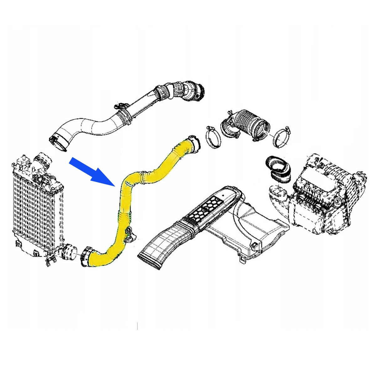 Manicotto Tubo Intercooler per NISSAN QASHQAI J11 1.5 DCI rif